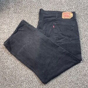 Levi's 501 Black Men's 50x29.5 Jeans USA Made Button Fly Straight Leg 00s